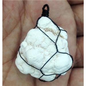 Rock Agate pendant, freeform, approx 20-30mm