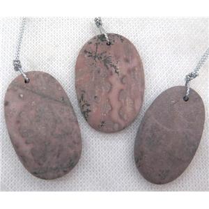 red chohua jasper pendant, freeform, approx 20-50mm