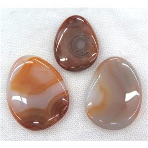 agate pendant, freeform, orange, approx 25-65mm