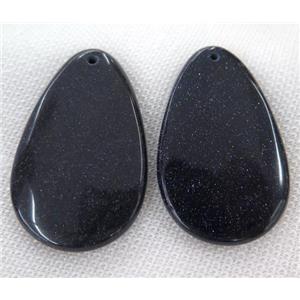 blue sandstone pendant, teardrop, approx 30-60mm