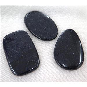 blue sandstone pendant, mix shape, approx 30-60mm