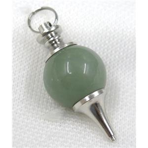 Green Aventurine Globe pendant, round, approx 20mm dia