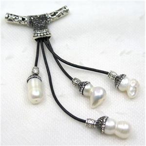 white pearl tassel pave rhinestone, approx 15-120mm