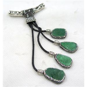 green druzy quartz tassel pave rhinestone, approx 15-120mm