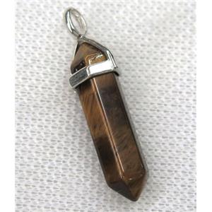 tiger eye stone bullet pendant, approx 10-30mm