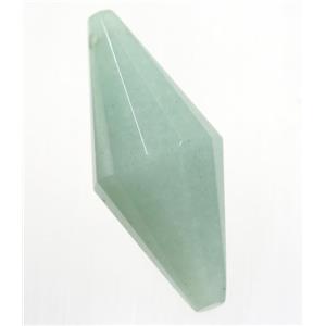 green aventurine pendulum pendant, approx 15-38mm