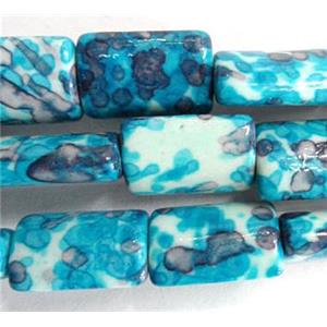 Rain colored stone bead, stability, 10x15mm, approx 26pcs per st