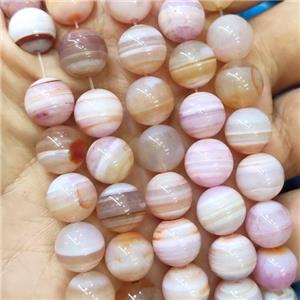 red stripe agate beads, round, 10mm dia, approx 38pcs per st