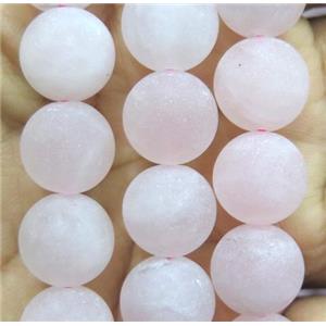 round matte Rose Quartz Beads, approx 8mm dia