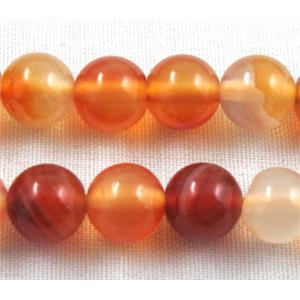 Carnelian Agate, AA Grade, Round, 6mm dia, approx 65pcs per st.