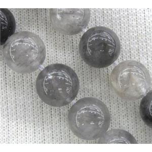 round Cloudy Quartz Beads, 12mm dia, approx 32pcs per st