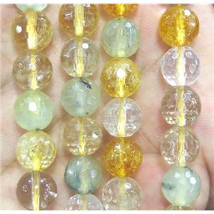 mixed gemstone beads, faceted round, approx 12mm dia