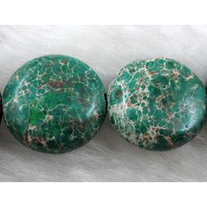 Sea Sediment Jasper, flat round, 16mm dia, 25pcs per st