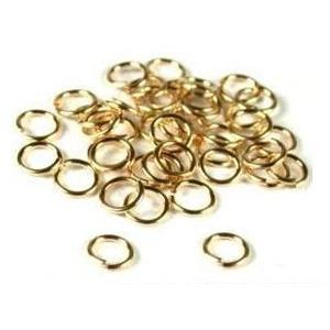 gold plated JumpRings, iron, 8mm diameter