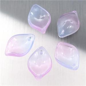 jadeite glass leaf beads, approx 13-18mm