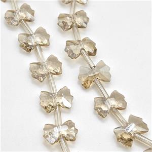 Chinese Crystal Glass Bow Beads, approx 7-10mm