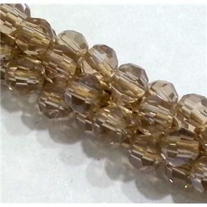 handmade braided chain with chinese crystal glass bead, faceted, approx 4mm bead, 21cm length