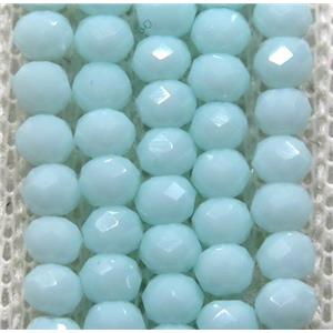 blue chinese crystal glass beads, faceted rondelle, approx 2.5x3mm, 150 pcs per st