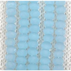 blue chinese crystal glass beads, faceted rondelle, approx 2.5x3mm, 150 pcs per st