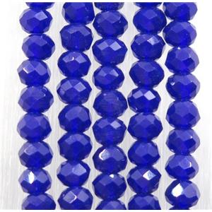 blue chinese crystal glass beads, faceted rondelle, approx 2.5x3mm, 150 pcs per st