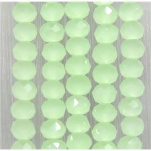 green chinese crystal glass beads, faceted rondelle, approx 2.5x3mm, 150 pcs per st