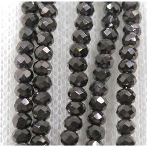 chinese crystal glass beads, faceted rondelle, approx 2.5x3mm, 150 pcs per st