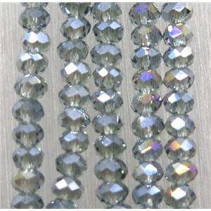 chinese crystal glass beads, faceted rondelle, approx 2.5x3mm, 150 pcs per st