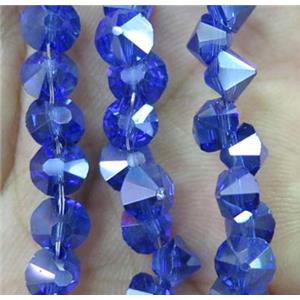 chinese crystal glass bead, diamondoid, approx 6mm dia, 100pcs per st