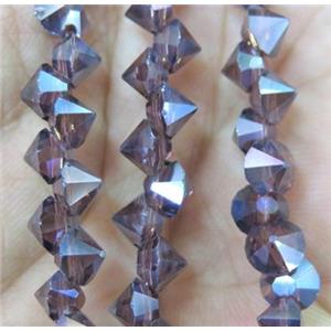 chinese crystal glass bead, diamondoid, approx 6mm dia, 100pcs per st