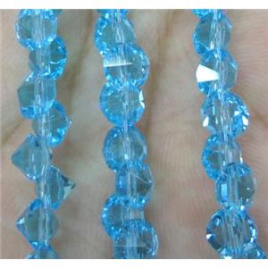 chinese crystal glass bead, diamondoid, approx 6mm dia, 100pcs per st