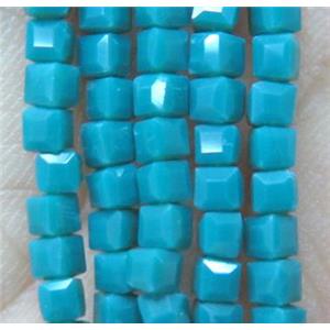 chinese crystal glass bead, faceted cube, approx 2x2x2mm, 200pcs per st