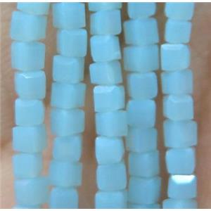 chinese crystal glass bead, faceted cube, approx 2x2x2mm, 200pcs per st