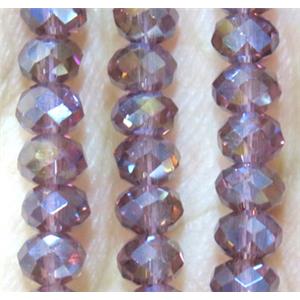 Chinese crystal bead, faceted rondelle, approx 3x4mm, 150 pcs per st