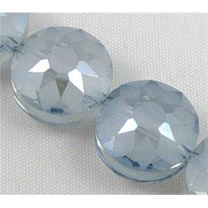 cut glass crystal bead, sun flower, 14mm dia