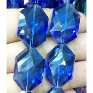 Chinese crystal bead, faceted, approx 18x25mm, 15pcs per st