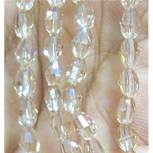 Chinese Crystal Beads, faceted oval, approx 3x5mm. 100pcs per st