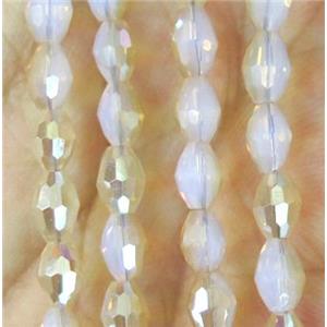 Chinese Crystal Beads, faceted oval, approx 3x5mm. 100pcs per st