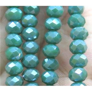 Chinese crystal glass bead, faceted rondelle, approx 6mm dia, 100pcs per st