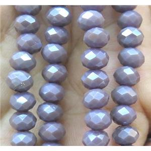 Chinese crystal glass bead, faceted rondelle, approx 6mm dia, 100pcs per st