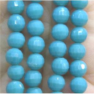 Chinese crystal glass bead, faceted round, approx 6mm dia, 72pcs per st