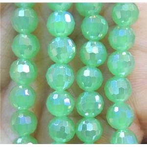 Chinese crystal glass bead, faceted round, approx 6mm dia, 72pcs per st