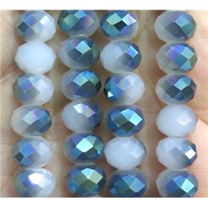 Chinese crystal glass bead, faceted rondelle, approx 8mm dia, 72pcs per st