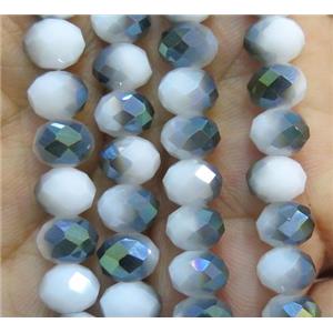 Chinese crystal glass bead, faceted rondelle, approx 8mm dia, 72pcs per st