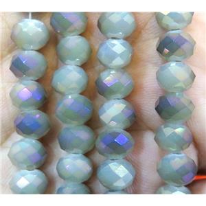 Chinese crystal glass bead, faceted rondelle, approx 8mm dia, 72pcs per st