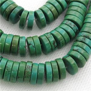 green Sinkiang Turquoise heishi beads, approx 10mm