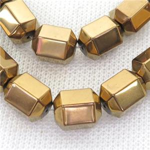 brown Hematite tube Beads, approx 8-10mm