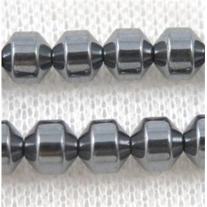 Black Hematite Awl Beads Bullet, approx 12mm dia