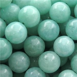 green Spong Jade Beads, round, approx 14mm dia