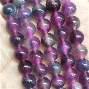 round Jade Beads, fuchsia, dye, approx 8mm dia