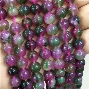 round Jade Beads, multicolor, dye, approx 10mm dia